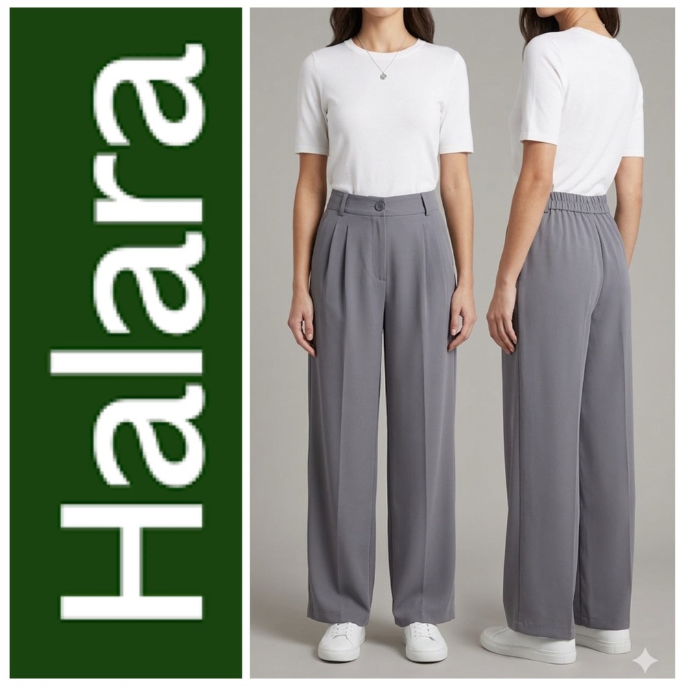 HALARA Grey Unisex Work Casual 2Side Pockets Women’s Size Large Work Pants